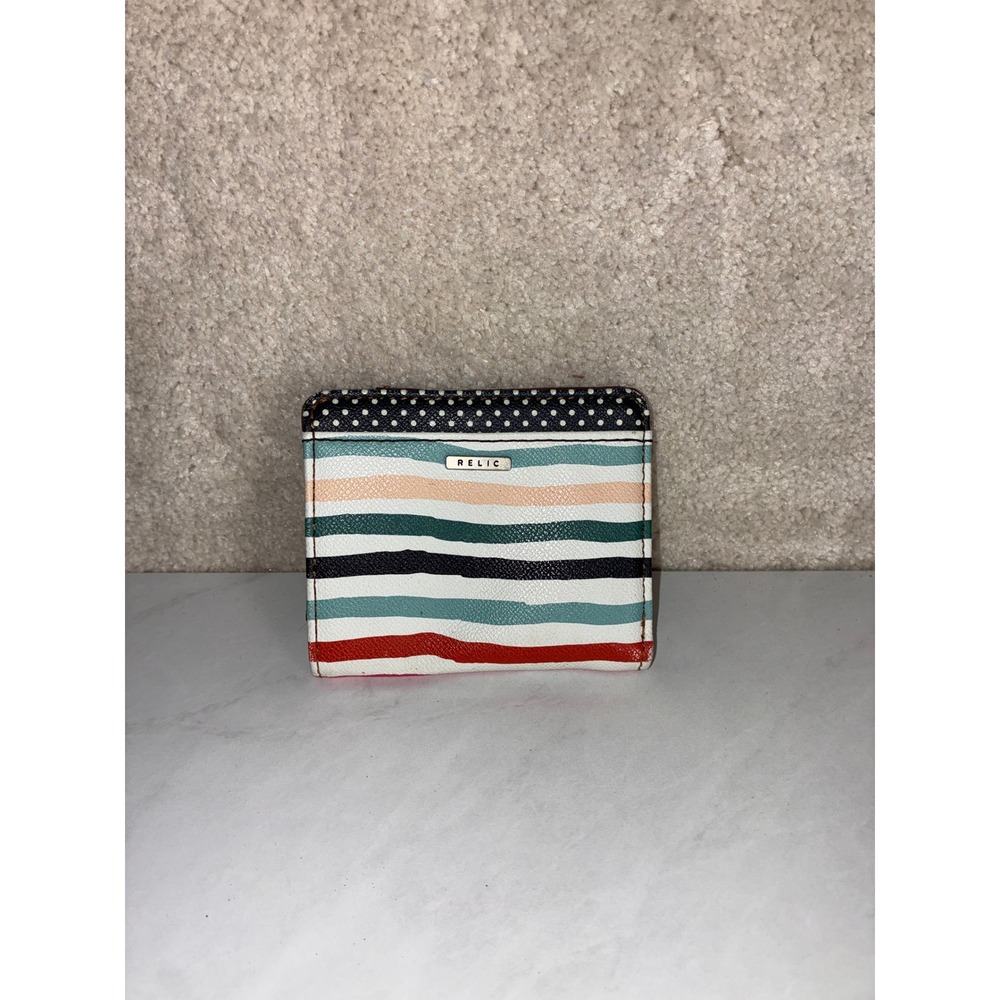 Vintage Relic Multicolor Bifold Wallet - OS - Striped Polka Dot Y2K